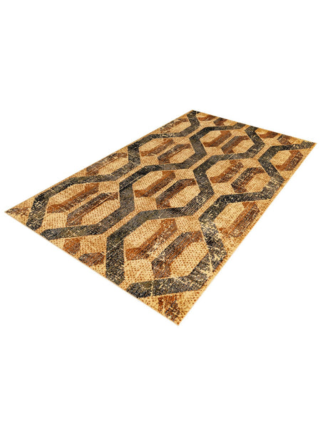 Beige Cream 5' 3 x 8' Saturn Rectangle Area Rug Stain Resistant Easy Clean Classic Vintage Design Durable Carpet for Affordable Home Interiors for Sale at Rug Engine