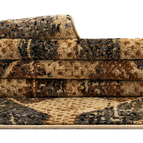 Beige Cream 2' 2 x 3' Saturn Rectangle Area Rug Stain Resistant Easy Clean Classic Vintage Design Durable Carpet for Affordable Home Interiors for Sale at Rug Engine