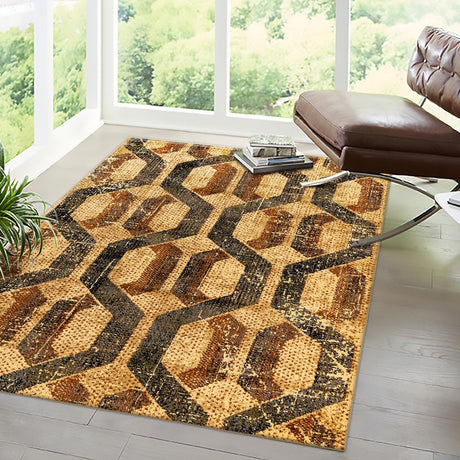 Beige Cream 2' 2 x 3' Saturn Rectangle Area Rug Stain Resistant Easy Clean Classic Vintage Design Durable Carpet for Affordable Home Interiors for Sale at Rug Engine