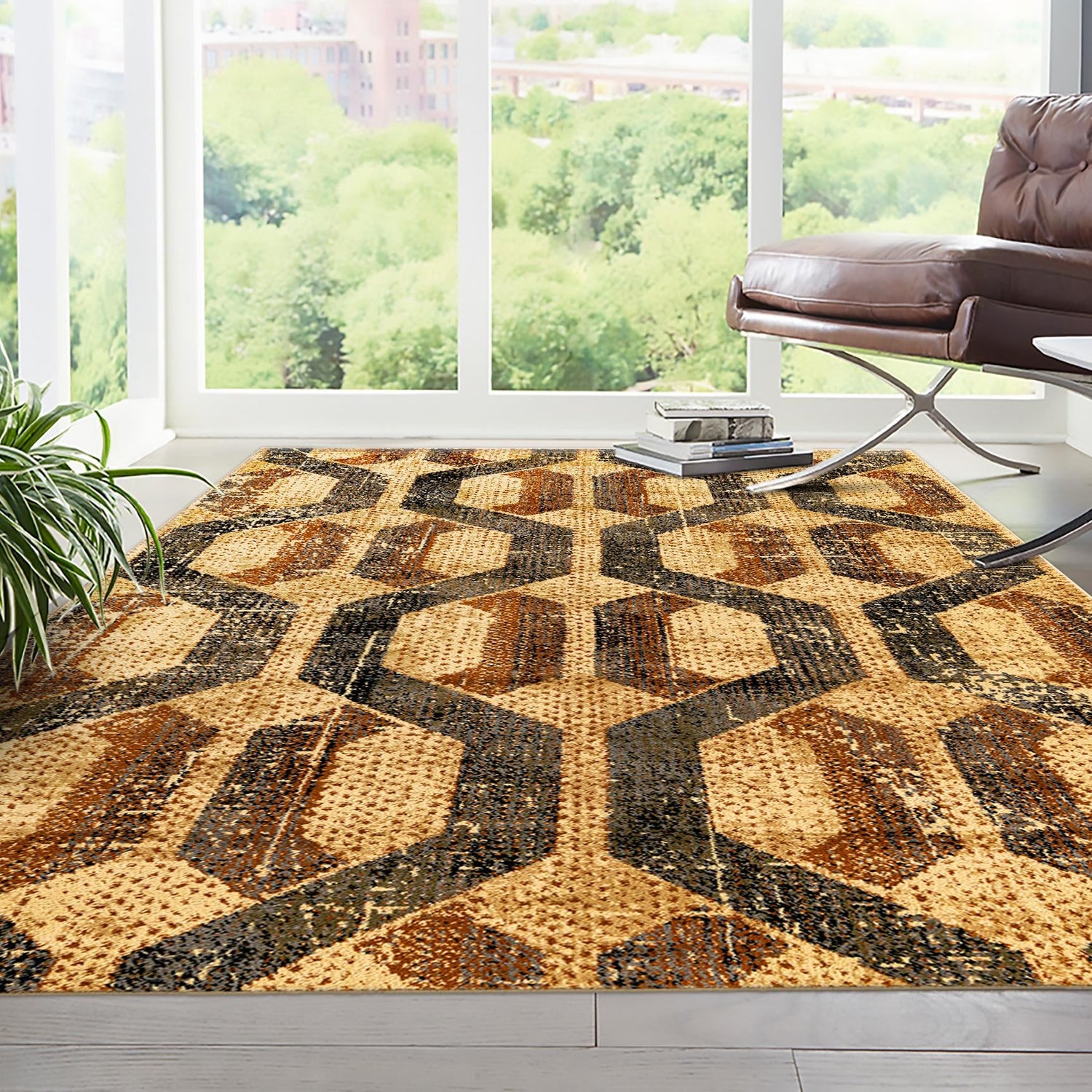 Beige Cream 7' 10 x 10' Saturn Rectangle Area Rug Stain Resistant Easy Clean Classic Vintage Design Durable Carpet for Affordable Home Interiors for Sale at Rug Engine