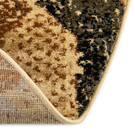 Beige Cream 5' 3 x 5' 3 Saturn Round Area Rug Stain Resistant Easy Clean Classic Vintage Design Durable Carpet for Affordable Home Interiors for Sale at Rug Engine