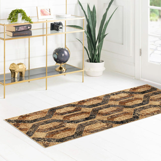 Beige Cream 2' 2 x 5' Saturn Runner Area Rug Stain Resistant Easy Clean Classic Vintage Design Durable Carpet for Affordable Home Interiors for Sale at Rug Engine
