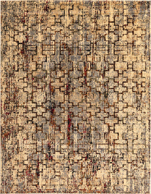 Beige Cream 7' 10 x 10' Saturn Rectangle Area Rug Stain Resistant Easy Clean Classic Vintage Design Durable Carpet for Affordable Home Interiors for Sale at Rug Engine