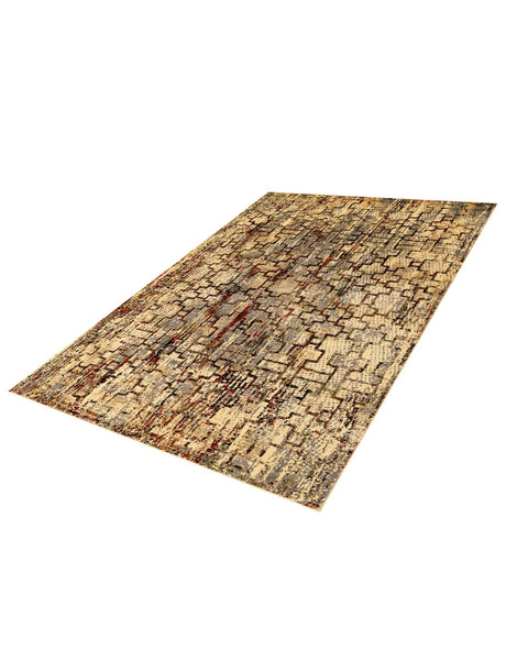 Beige Cream 6' 1 x 9' Saturn Rectangle Area Rug Stain Resistant Easy Clean Classic Vintage Design Durable Carpet for Affordable Home Interiors for Sale at Rug Engine