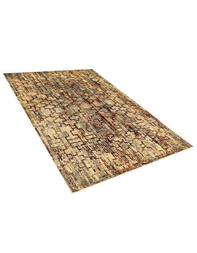 Beige Cream 6' 1 x 9' Saturn Rectangle Area Rug Stain Resistant Easy Clean Classic Vintage Design Durable Carpet for Affordable Home Interiors for Sale at Rug Engine