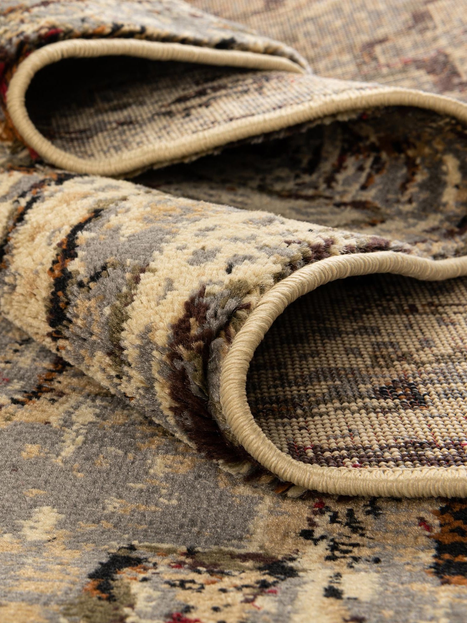 Beige Cream 7' 10 x 10' Saturn Rectangle Area Rug Stain Resistant Easy Clean Classic Vintage Design Durable Carpet for Affordable Home Interiors for Sale at Rug Engine
