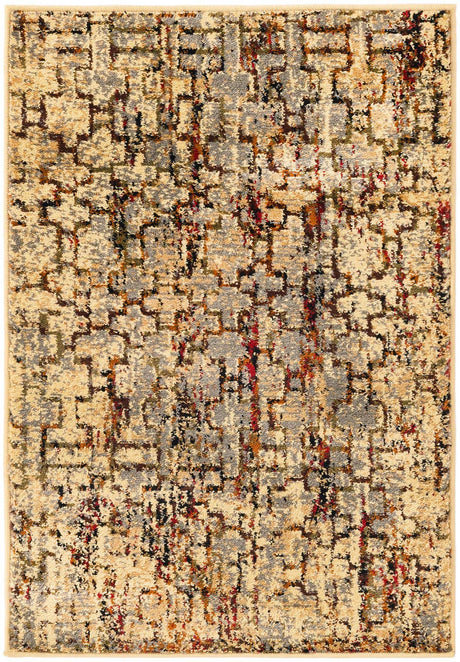 Beige Cream 2' x 3' 1 Saturn Rectangle Area Rug Stain Resistant Easy Clean Classic Vintage Design Durable Carpet for Affordable Home Interiors for Sale at Rug Engine