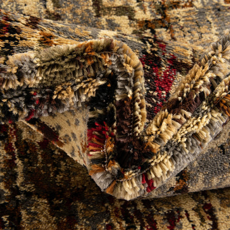 Beige Cream 5' 3 x 5' 3 Saturn Round Area Rug Stain Resistant Easy Clean Classic Vintage Design Durable Carpet for Affordable Home Interiors for Sale at Rug Engine