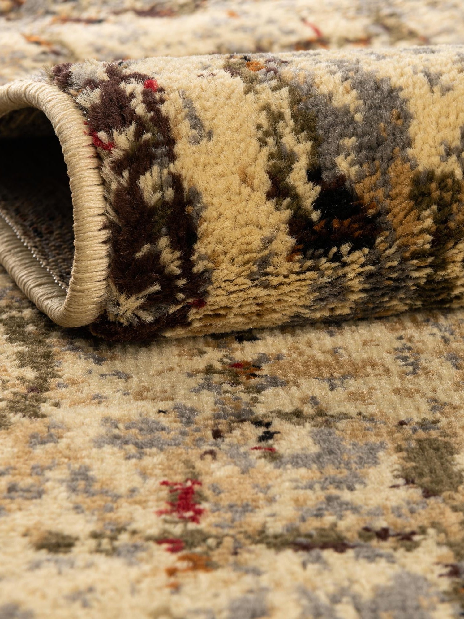 Beige Cream 7' 10 x 7' 10 Saturn Octagon Area Rug Stain Resistant Easy Clean Classic Vintage Design Durable Carpet for Affordable Home Interiors for Sale at Rug Engine