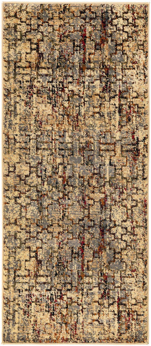 Beige Cream 2' x 5' 1 Saturn Runner Area Rug Stain Resistant Easy Clean Classic Vintage Design Durable Carpet for Affordable Home Interiors for Sale at Rug Engine