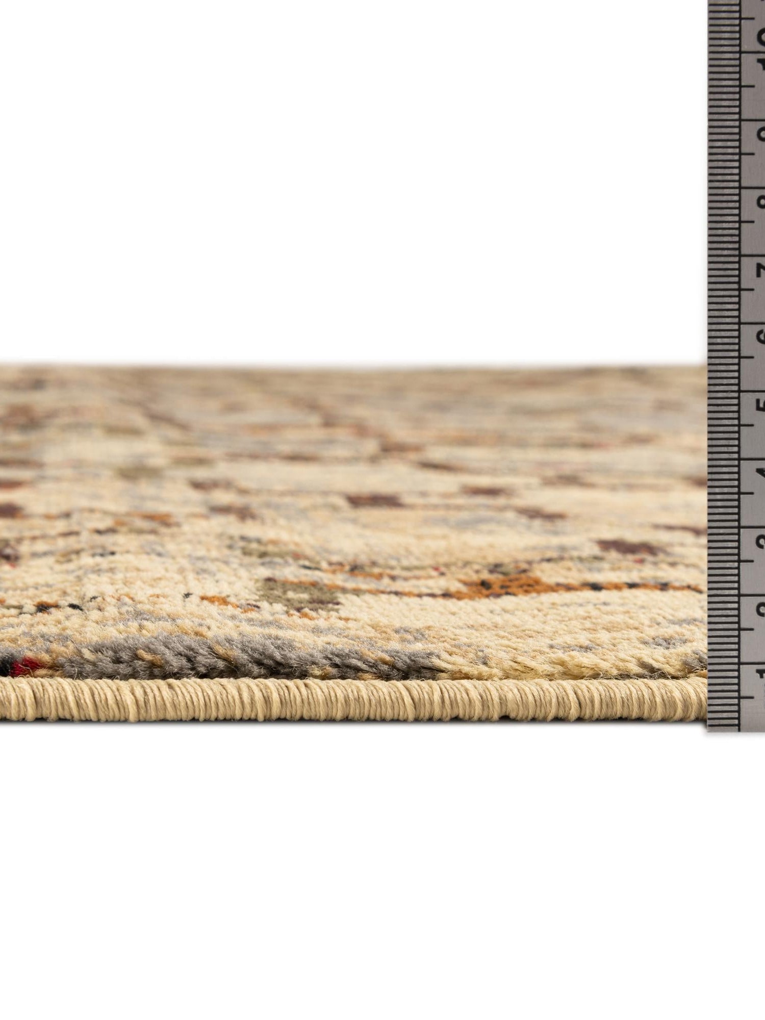 Beige Cream 2' 7 x 14' 1 Saturn Runner Area Rug Stain Resistant Easy Clean Classic Vintage Design Durable Carpet for Affordable Home Interiors for Sale at Rug Engine