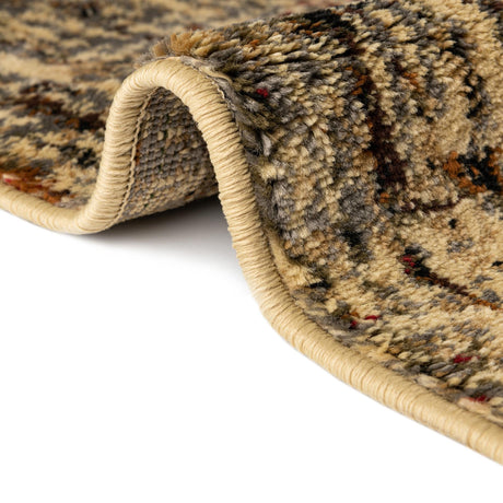 Beige Cream 2' 7 x 14' 1 Saturn Runner Area Rug Stain Resistant Easy Clean Classic Vintage Design Durable Carpet for Affordable Home Interiors for Sale at Rug Engine