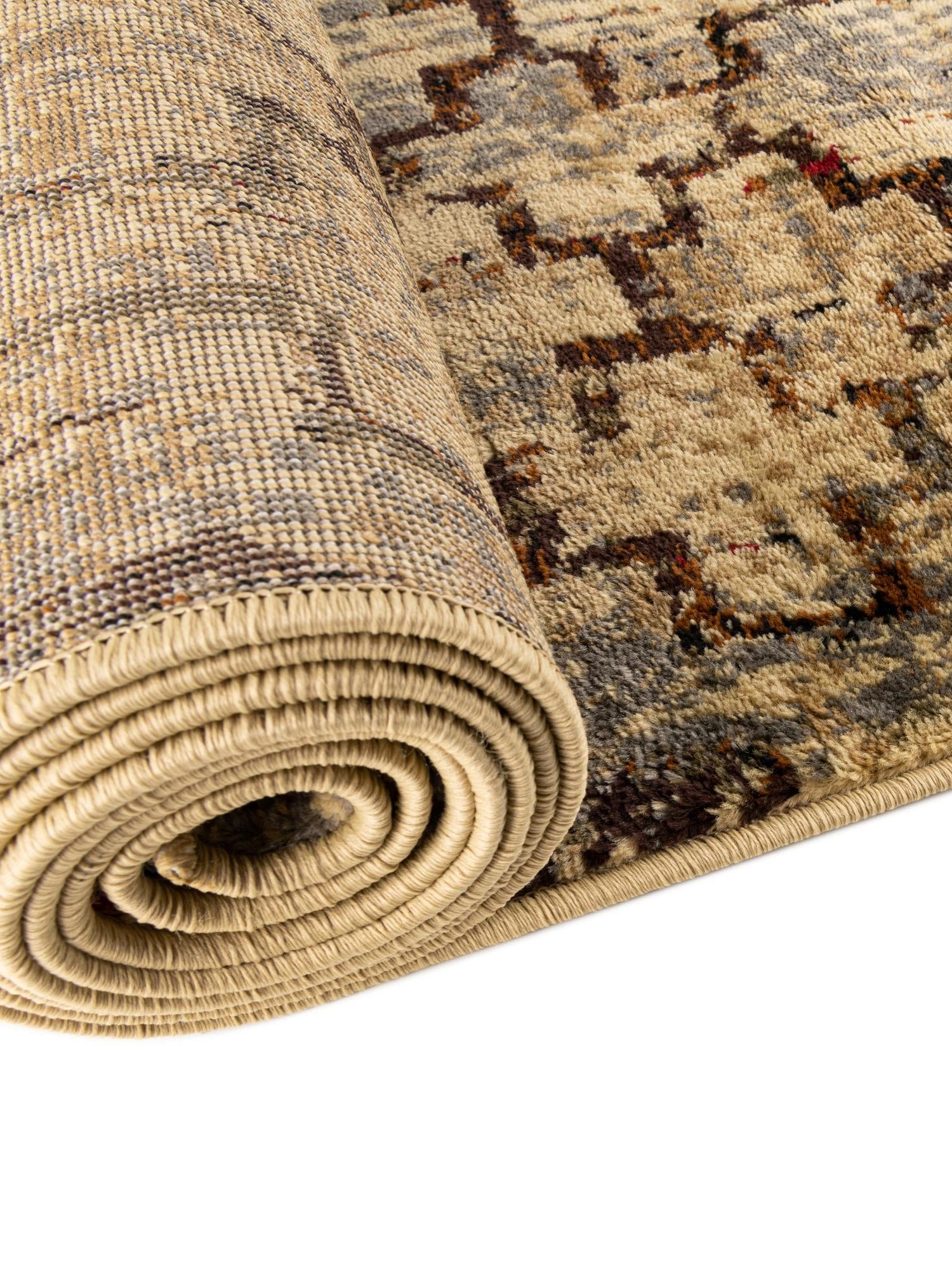 Beige Cream 2' x 9' Saturn Runner Area Rug Stain Resistant Easy Clean Classic Vintage Design Durable Carpet for Affordable Home Interiors for Sale at Rug Engine