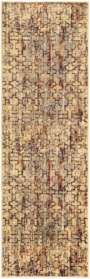 Beige Cream 2' x 7' 1 Saturn Runner Area Rug Stain Resistant Easy Clean Classic Vintage Design Durable Carpet for Affordable Home Interiors for Sale at Rug Engine