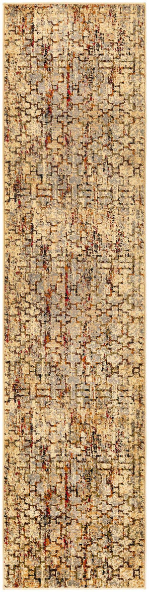Beige Cream 2' x 9' Saturn Runner Area Rug Stain Resistant Easy Clean Classic Vintage Design Durable Carpet for Affordable Home Interiors for Sale at Rug Engine