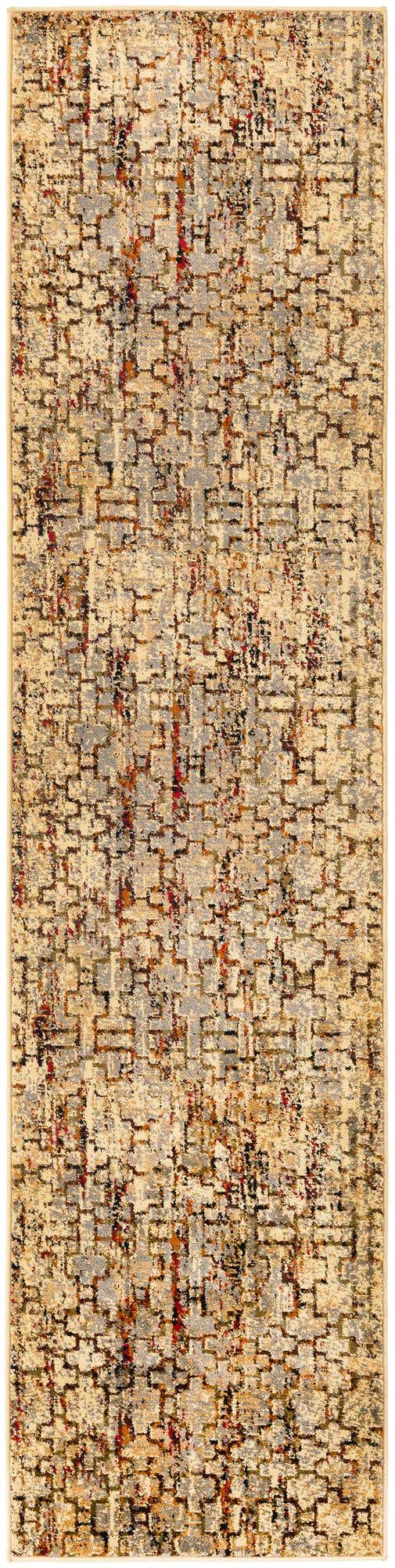 Beige Cream 2' x 9' Saturn Runner Area Rug Stain Resistant Easy Clean Classic Vintage Design Durable Carpet for Affordable Home Interiors for Sale at Rug Engine