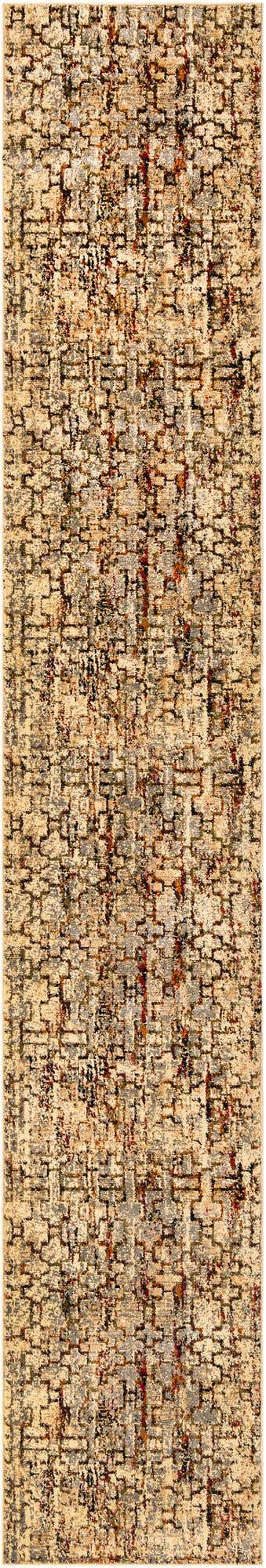 Beige Cream 2' 2 x 12' Saturn Runner Area Rug Stain Resistant Easy Clean Classic Vintage Design Durable Carpet for Affordable Home Interiors for Sale at Rug Engine