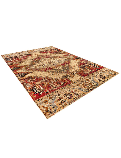 Burgundy Beige 10' x 14' 1 Saturn Rectangle Area Rug Stain Resistant Easy Clean Classic Vintage Design Durable Carpet for Affordable Home Interiors for Sale at Rug Engine