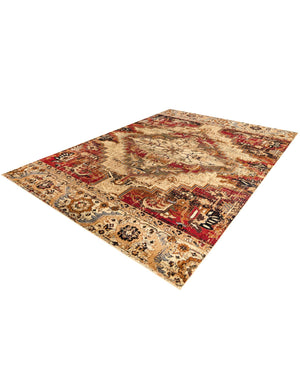 Burgundy Beige 10' x 14' 1 Saturn Rectangle Area Rug Stain Resistant Easy Clean Classic Vintage Design Durable Carpet for Affordable Home Interiors for Sale at Rug Engine