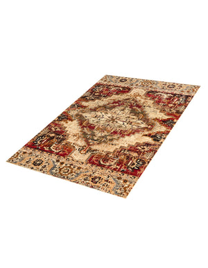 Burgundy Beige 6' 1 x 9' Saturn Rectangle Area Rug Stain Resistant Easy Clean Classic Vintage Design Durable Carpet for Affordable Home Interiors for Sale at Rug Engine