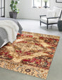 Burgundy Beige 2' x 3' 1 Saturn Rectangle Area Rug Stain Resistant Easy Clean Classic Vintage Design Durable Carpet for Affordable Home Interiors for Sale at Rug Engine