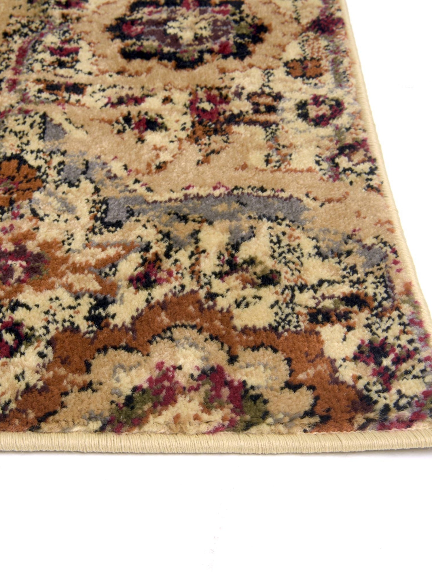 Burgundy Beige 6' 1 x 9' Saturn Rectangle Area Rug Stain Resistant Easy Clean Classic Vintage Design Durable Carpet for Affordable Home Interiors for Sale at Rug Engine