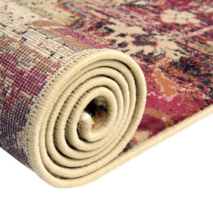 Burgundy Beige 10' x 14' 1 Saturn Rectangle Area Rug Stain Resistant Easy Clean Classic Vintage Design Durable Carpet for Affordable Home Interiors for Sale at Rug Engine