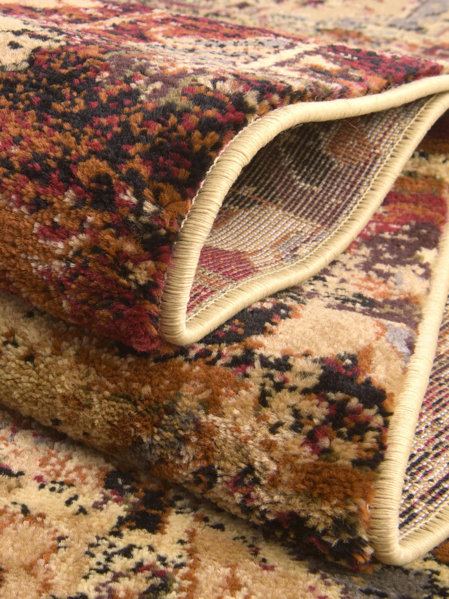 Burgundy Beige 6' 1 x 9' Saturn Rectangle Area Rug Stain Resistant Easy Clean Classic Vintage Design Durable Carpet for Affordable Home Interiors for Sale at Rug Engine