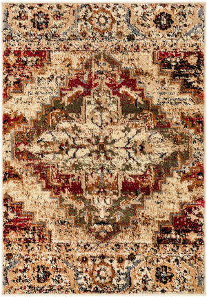 Burgundy Beige 2' x 3' 1 Saturn Rectangle Area Rug Stain Resistant Easy Clean Classic Vintage Design Durable Carpet for Affordable Home Interiors for Sale at Rug Engine