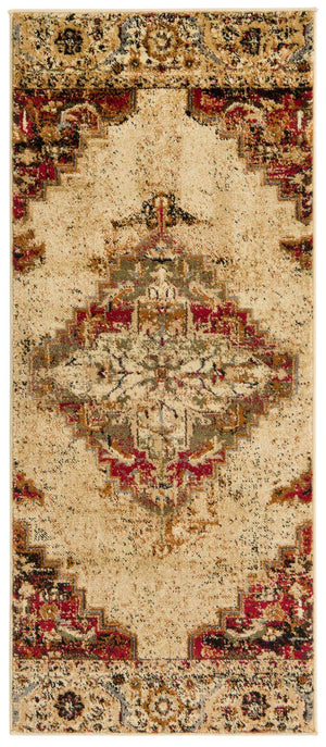 Burgundy Beige 2' x 5' 1 Saturn Runner Area Rug Stain Resistant Easy Clean Classic Vintage Design Durable Carpet for Affordable Home Interiors for Sale at Rug Engine