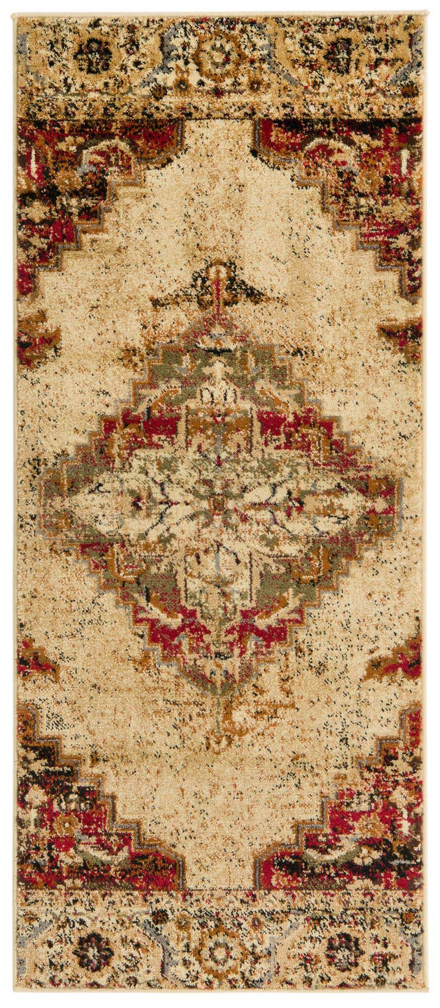 Burgundy Beige 2' x 5' 1 Saturn Runner Area Rug Stain Resistant Easy Clean Classic Vintage Design Durable Carpet for Affordable Home Interiors for Sale at Rug Engine