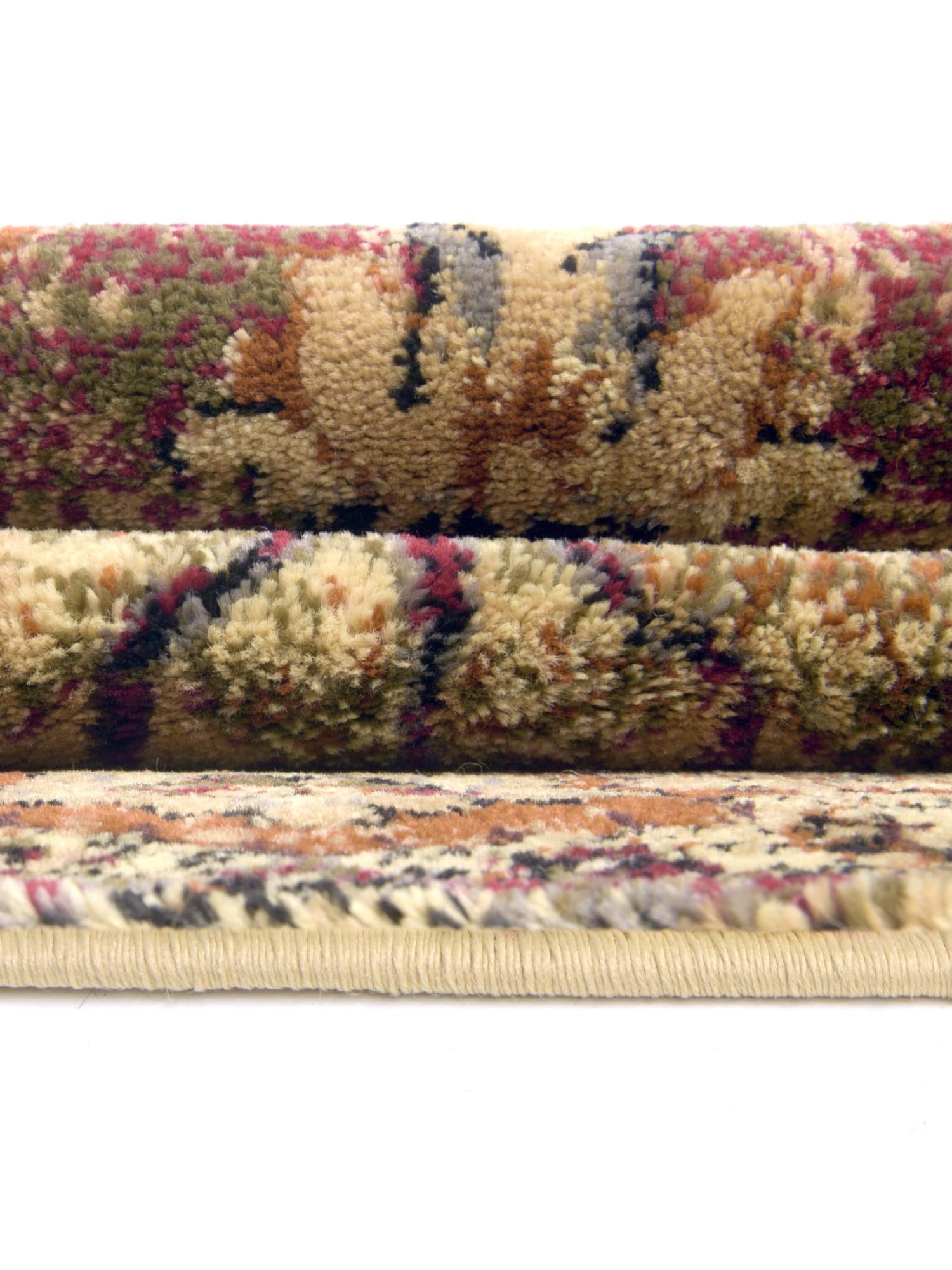 Burgundy Beige 2' 2 x 12' Saturn Runner Area Rug Stain Resistant Easy Clean Classic Vintage Design Durable Carpet for Affordable Home Interiors for Sale at Rug Engine