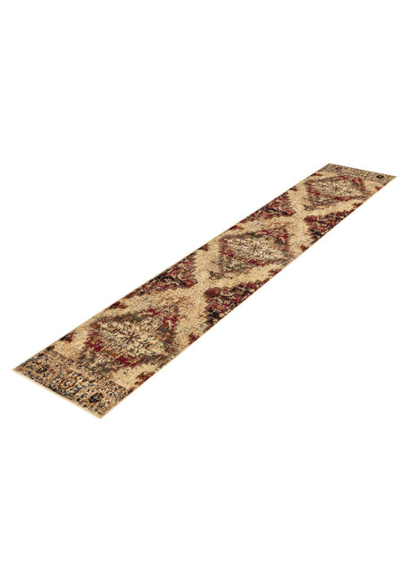 Burgundy Beige 2' x 9' Saturn Runner Area Rug Stain Resistant Easy Clean Classic Vintage Design Durable Carpet for Affordable Home Interiors for Sale at Rug Engine