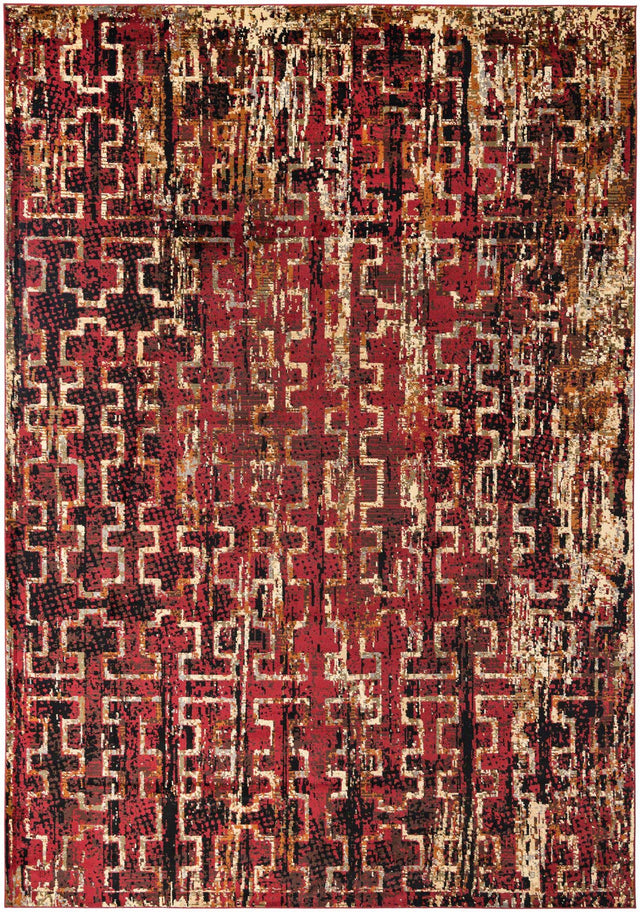 Burgundy 10' x 14' 1 Saturn Rectangle Area Rug Stain Resistant Easy Clean Classic Vintage Design Durable Carpet for Affordable Home Interiors for Sale at Rug Engine