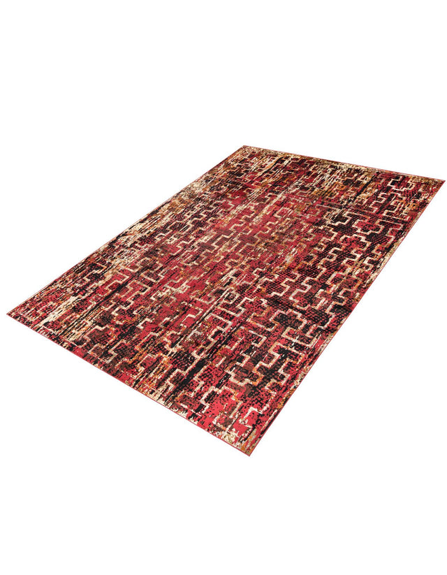 Burgundy 9' x 12' Saturn Rectangle Area Rug Stain Resistant Easy Clean Classic Vintage Design Durable Carpet for Affordable Home Interiors for Sale at Rug Engine