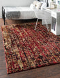 Burgundy 5' 3 x 7' 1 Saturn Rectangle Area Rug Stain Resistant Easy Clean Classic Vintage Design Durable Carpet for Affordable Home Interiors for Sale at Rug Engine