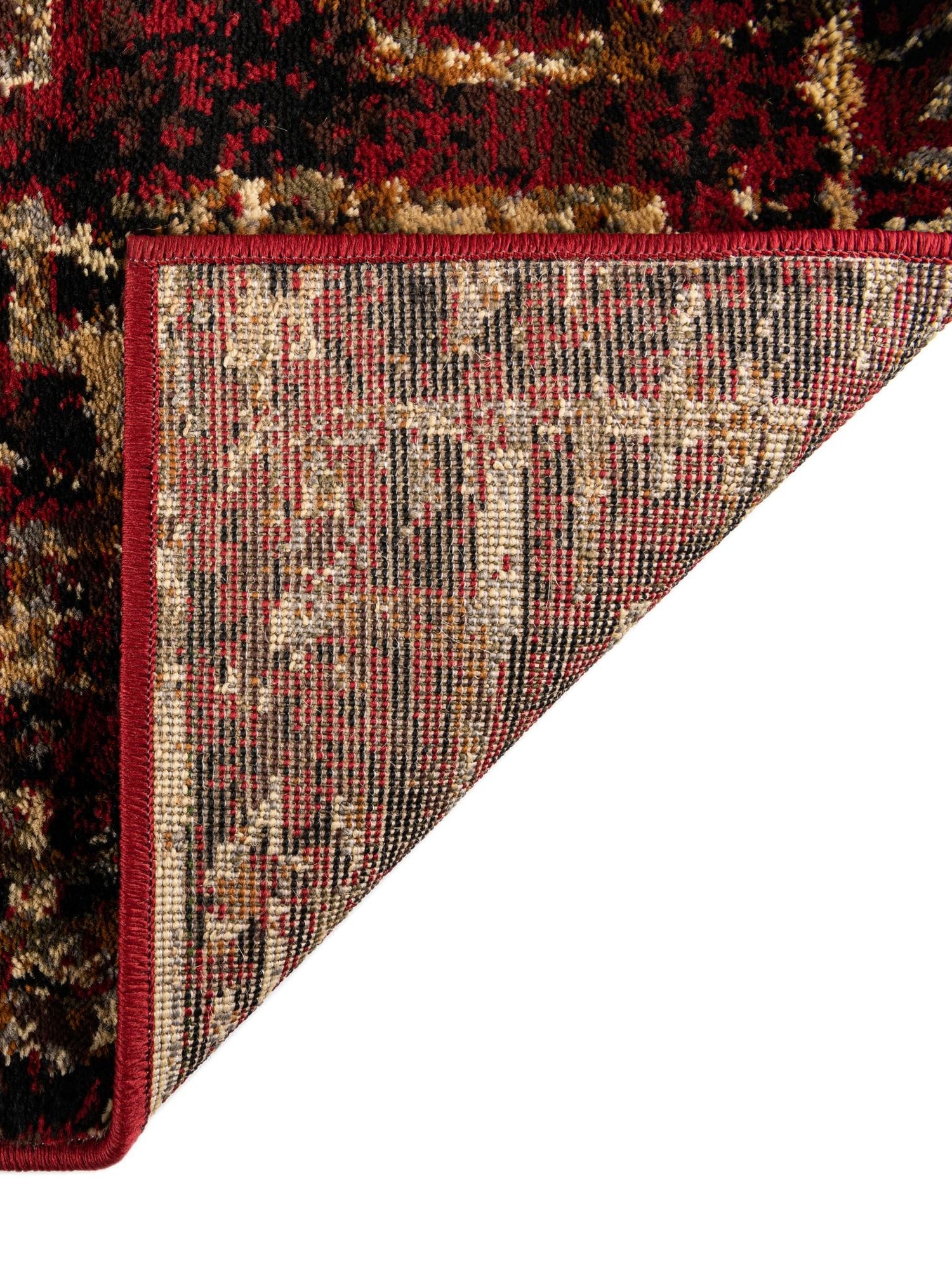 Burgundy 9' x 12' Saturn Rectangle Area Rug Stain Resistant Easy Clean Classic Vintage Design Durable Carpet for Affordable Home Interiors for Sale at Rug Engine