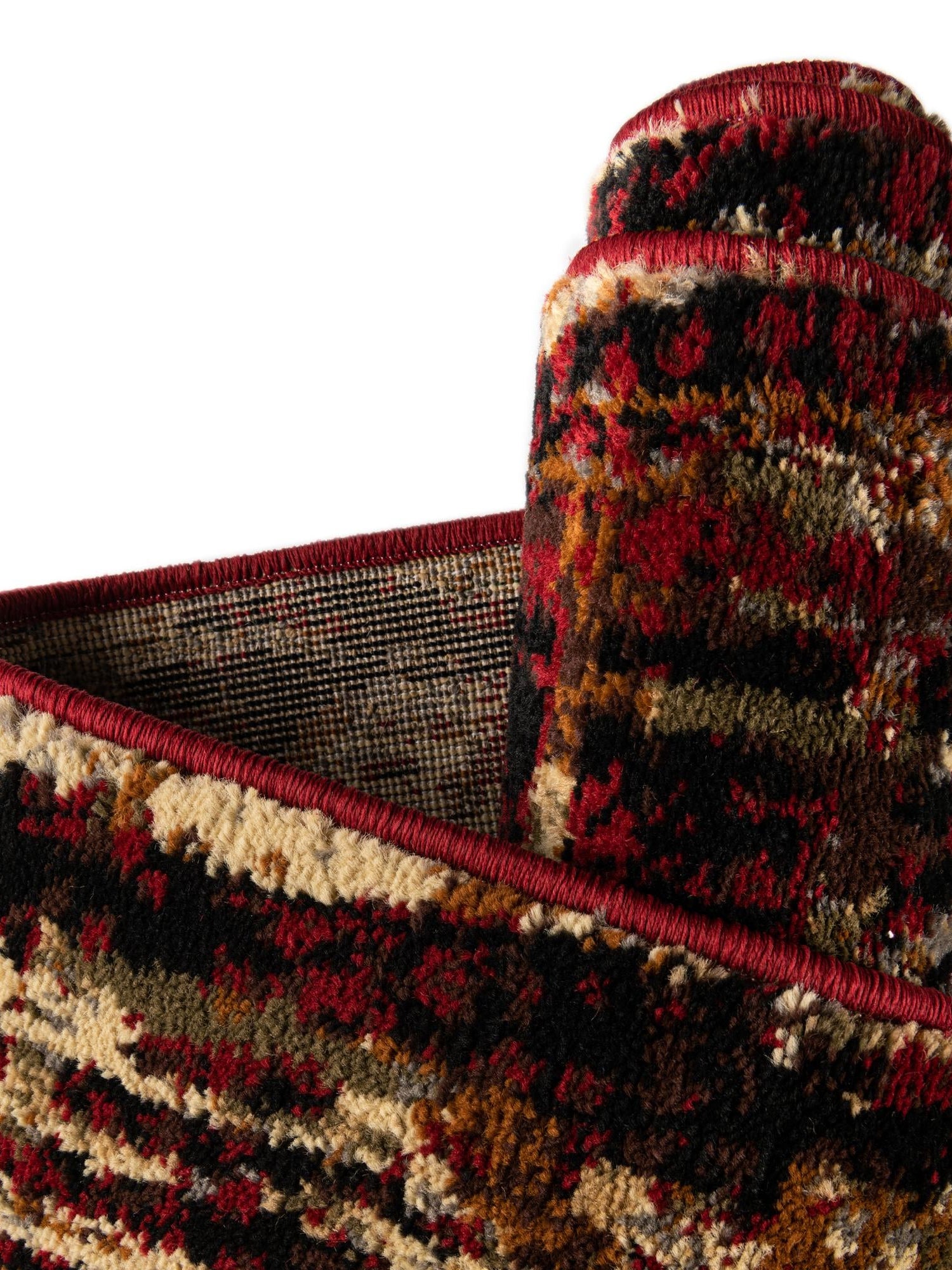 Burgundy 9' x 12' Saturn Rectangle Area Rug Stain Resistant Easy Clean Classic Vintage Design Durable Carpet for Affordable Home Interiors for Sale at Rug Engine