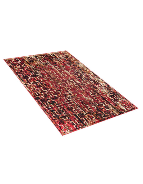 Burgundy 4' 1 x 6' 1 Saturn Rectangle Area Rug Stain Resistant Easy Clean Classic Vintage Design Durable Carpet for Affordable Home Interiors for Sale at Rug Engine