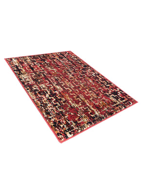Burgundy 2' x 3' 1 Saturn Rectangle Area Rug Stain Resistant Easy Clean Classic Vintage Design Durable Carpet for Affordable Home Interiors for Sale at Rug Engine