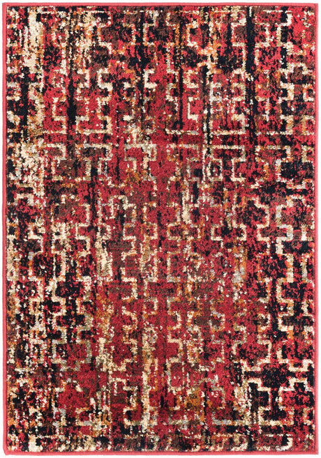 Burgundy 2' x 3' 1 Saturn Rectangle Area Rug Stain Resistant Easy Clean Classic Vintage Design Durable Carpet for Affordable Home Interiors for Sale at Rug Engine