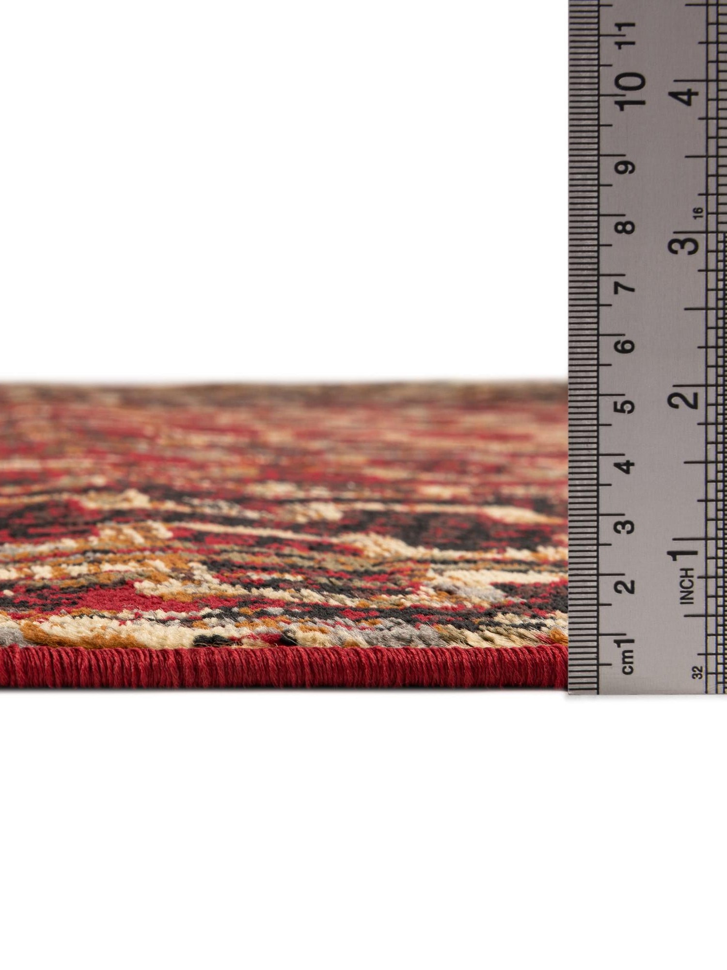 Burgundy 7' 10 x 7' 10 Saturn Round Area Rug Stain Resistant Easy Clean Classic Vintage Design Durable Carpet for Affordable Home Interiors for Sale at Rug Engine