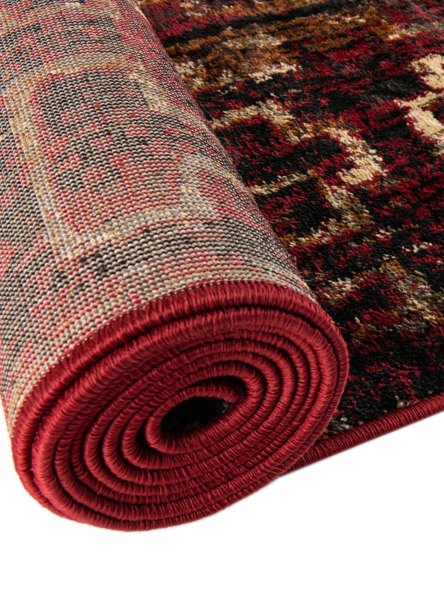 Burgundy 3' 1 x 3' 1 Saturn Round Area Rug Stain Resistant Easy Clean Classic Vintage Design Durable Carpet for Affordable Home Interiors for Sale at Rug Engine