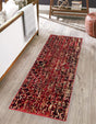 Burgundy 2' x 5' 1 Saturn Runner Area Rug Stain Resistant Easy Clean Classic Vintage Design Durable Carpet for Affordable Home Interiors for Sale at Rug Engine