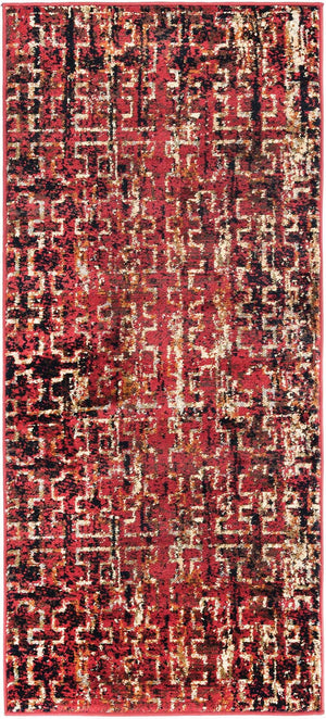 Burgundy 2' x 5' 1 Saturn Runner Area Rug Stain Resistant Easy Clean Classic Vintage Design Durable Carpet for Affordable Home Interiors for Sale at Rug Engine