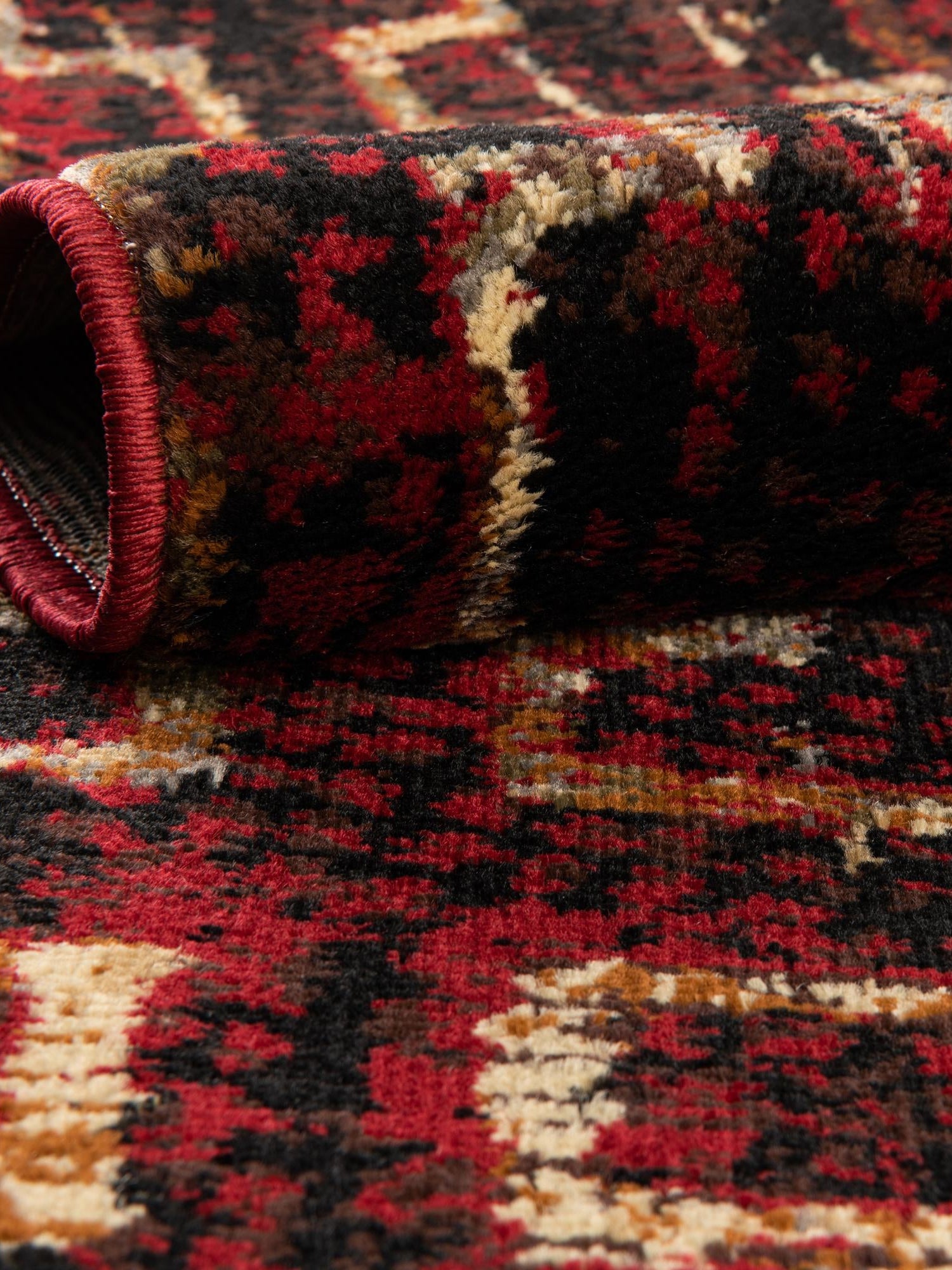 Burgundy 2' x 9' Saturn Runner Area Rug Stain Resistant Easy Clean Classic Vintage Design Durable Carpet for Affordable Home Interiors for Sale at Rug Engine