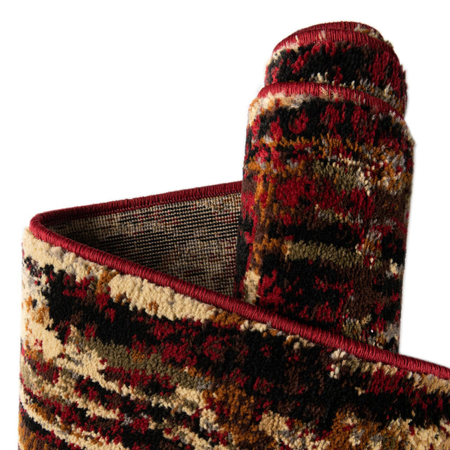 Burgundy 2' 7 x 14' 1 Saturn Runner Area Rug Stain Resistant Easy Clean Classic Vintage Design Durable Carpet for Affordable Home Interiors for Sale at Rug Engine