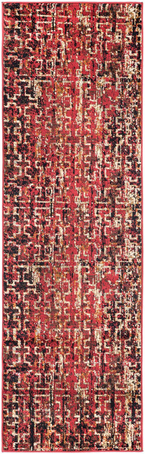 Burgundy 2' x 7' 1 Saturn Runner Area Rug Stain Resistant Easy Clean Classic Vintage Design Durable Carpet for Affordable Home Interiors for Sale at Rug Engine