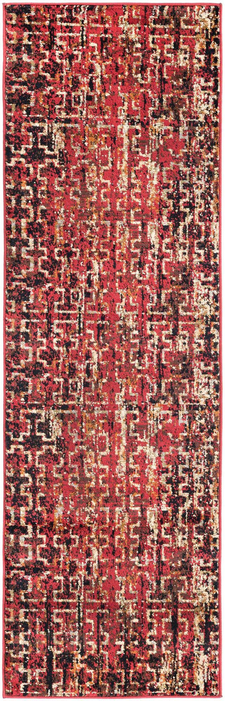 Burgundy 2' x 7' 1 Saturn Runner Area Rug Stain Resistant Easy Clean Classic Vintage Design Durable Carpet for Affordable Home Interiors for Sale at Rug Engine
