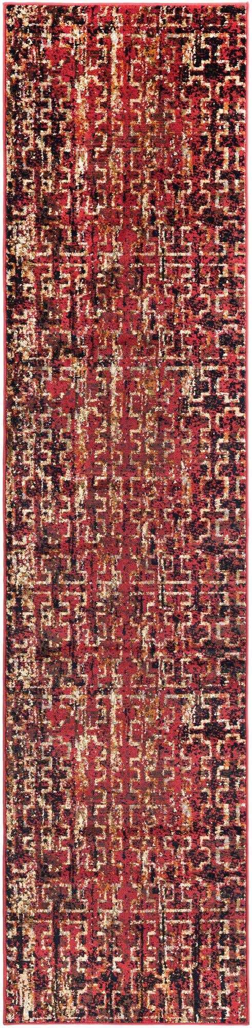 Burgundy 2' x 9' Saturn Runner Area Rug Stain Resistant Easy Clean Classic Vintage Design Durable Carpet for Affordable Home Interiors for Sale at Rug Engine